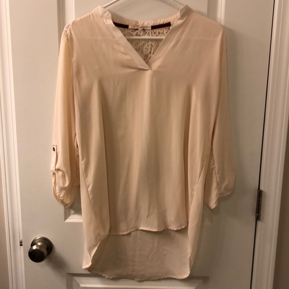 High Low Sheer Long Sleeve